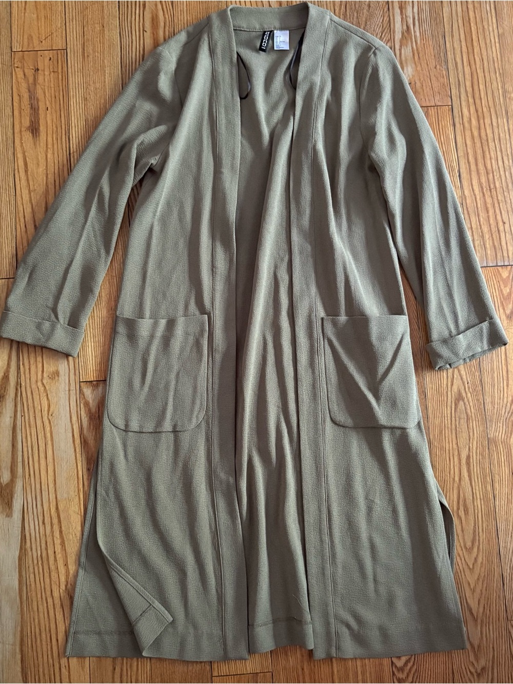 H&M Olive Green Open-Front Cardigan